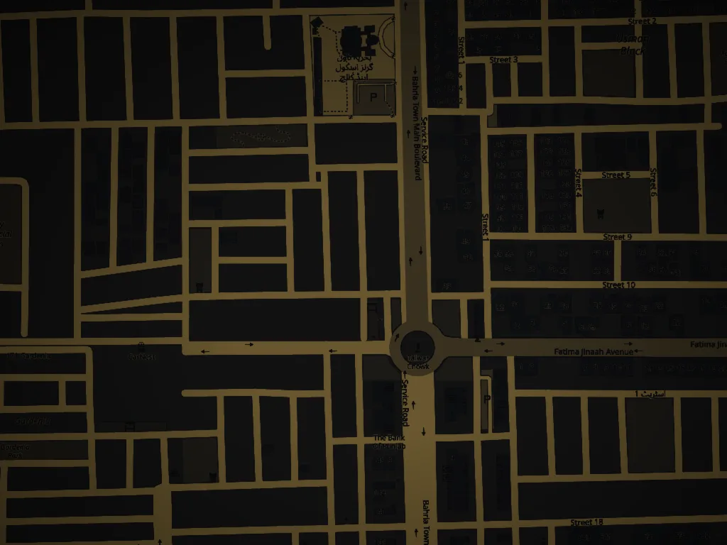 Map of Bahria Town showing Anmol Jewellers at Metro Heights